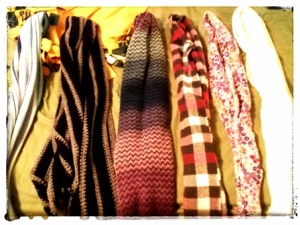 JUST A FEW OF MY SCARVES ...